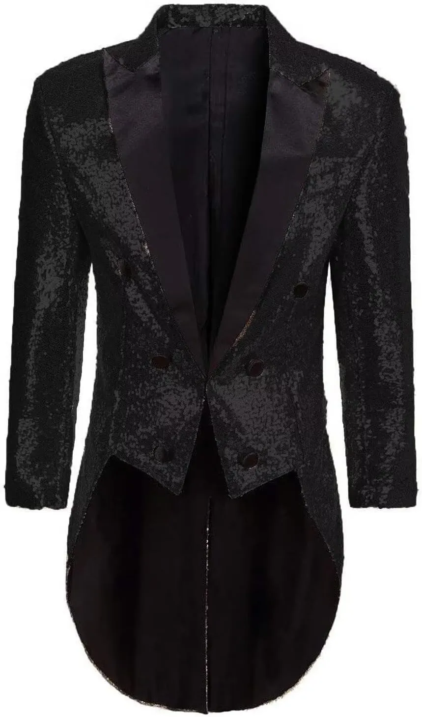 2025 Mens Sequins Tailcoat Jacket Victorian Steampunk Costumes Gothic Victorian Frock Blazer Coat JJK029