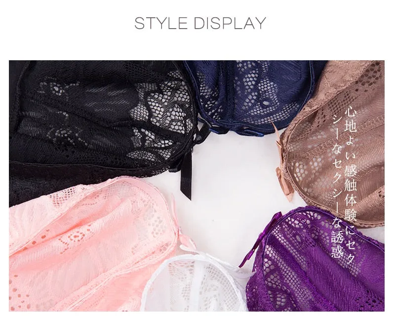 3 Pack Lace Panties Seamless Underwear Floral Cotton Mix Transparent Bikini Briefs