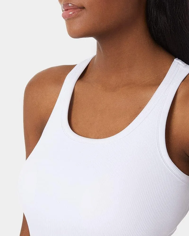 32 DEGREEES Womens Soft Rib Racerback Bra Tank | with Built-in Cups | Fitted