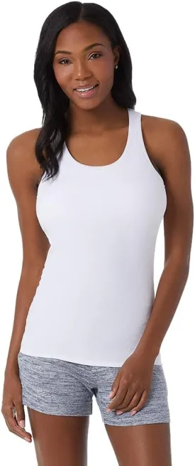 32 DEGREEES Womens Soft Rib Racerback Bra Tank | with Built-in Cups | Fitted