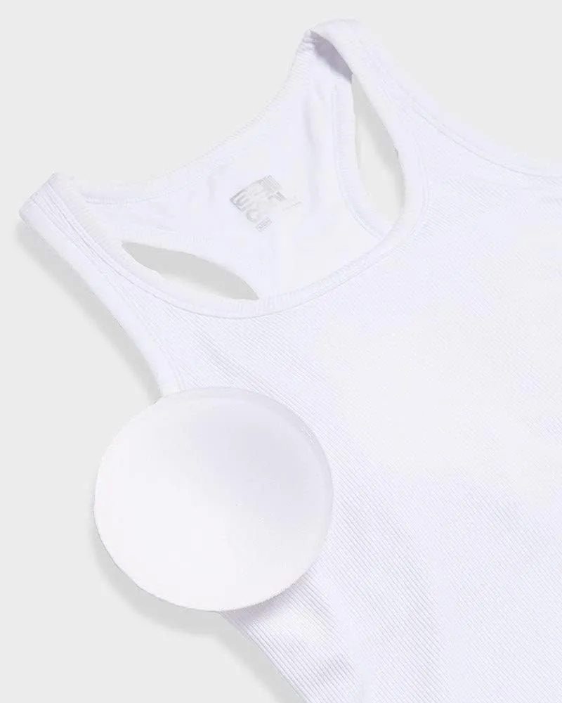 32 DEGREEES Womens Soft Rib Racerback Bra Tank | with Built-in Cups | Fitted