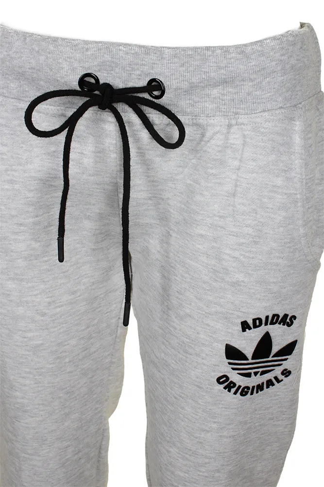 Adidas Ladies Classic Logo Graphic Drawstring Jogger Pants