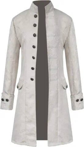 Apocrypha Mens Vintage Tailcoat Jacket Goth Long Steampunk Victorian Frock Coat
