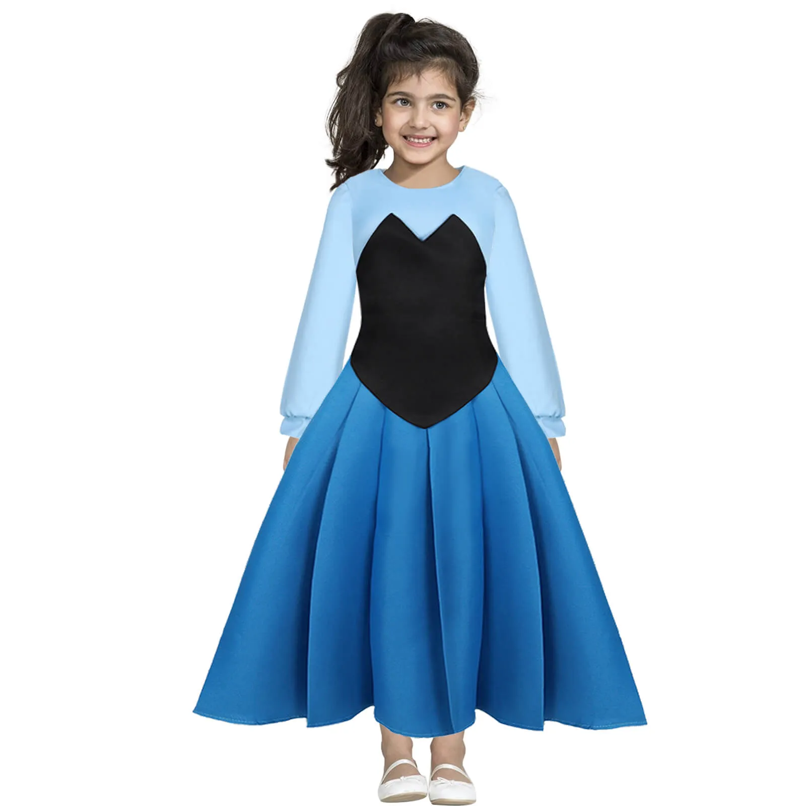 Ariel Blue Dress Princess Ariel Costume 3pcs Mother and Me Mermaid Costume for Kids Adult Halloween Cosplay