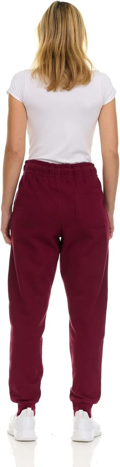 BILLIONHATS 12 Pack Women Jogger Sweatpants, Bulk Comfy Fleece-Lined with Ribbed Cuffs for Charities & Shelter Home Donations
