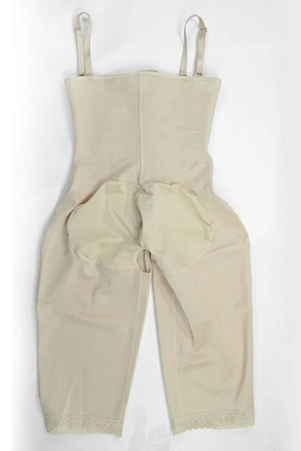 Calf-Length Open Crotch Body Shaper