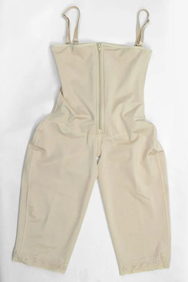 Calf-Length Open Crotch Body Shaper