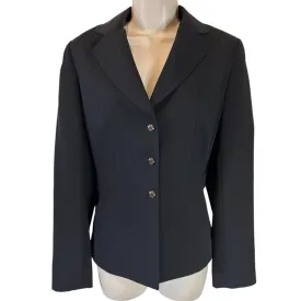Classic Black Blazer with Silver Buttons Professional