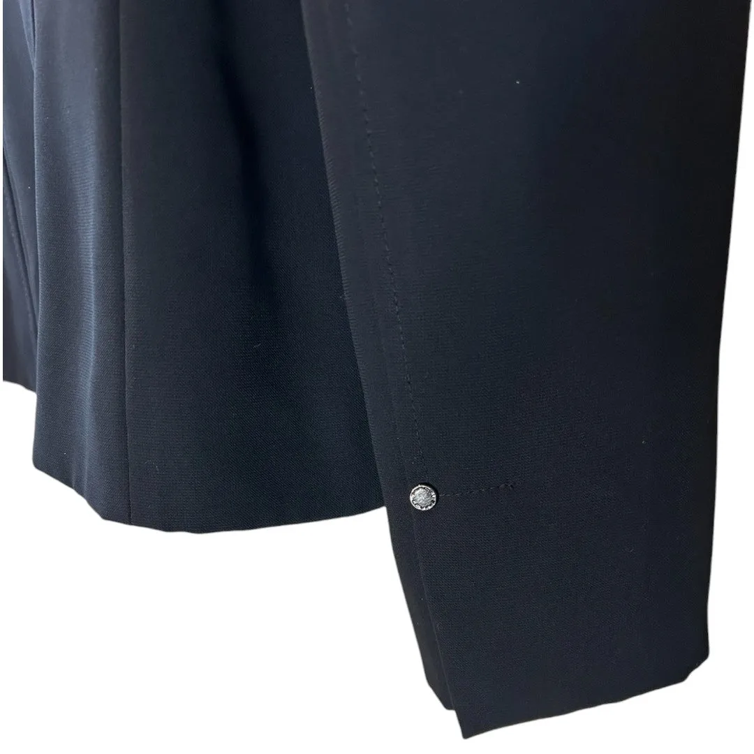 Classic Black Blazer with Silver Buttons Professional