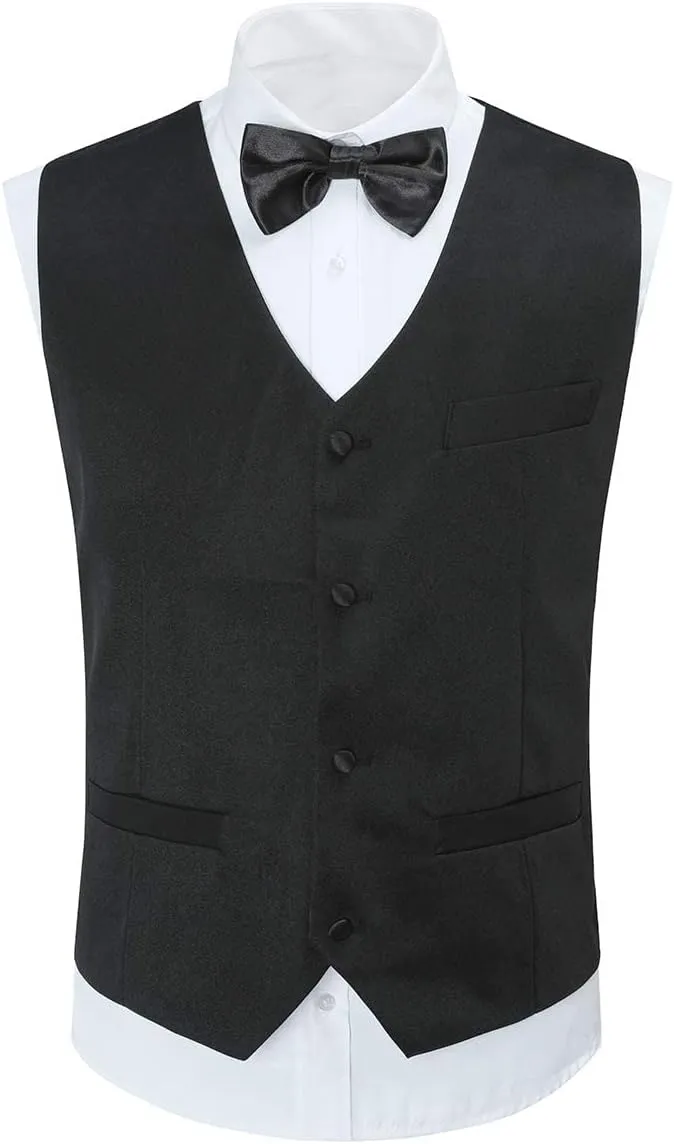 Cloudstyle Men's Tailcoat Formal Slim Fit 3-Piece Suit Dinner Jacket Swallow-Tailed Coat