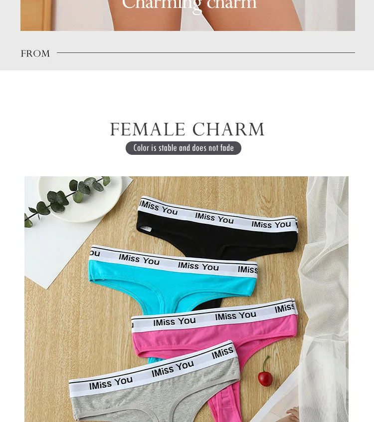 Cotton Mix Breathable Seamless Low Waist Seamless Women's Cotton Bottoms Briefs Underwear