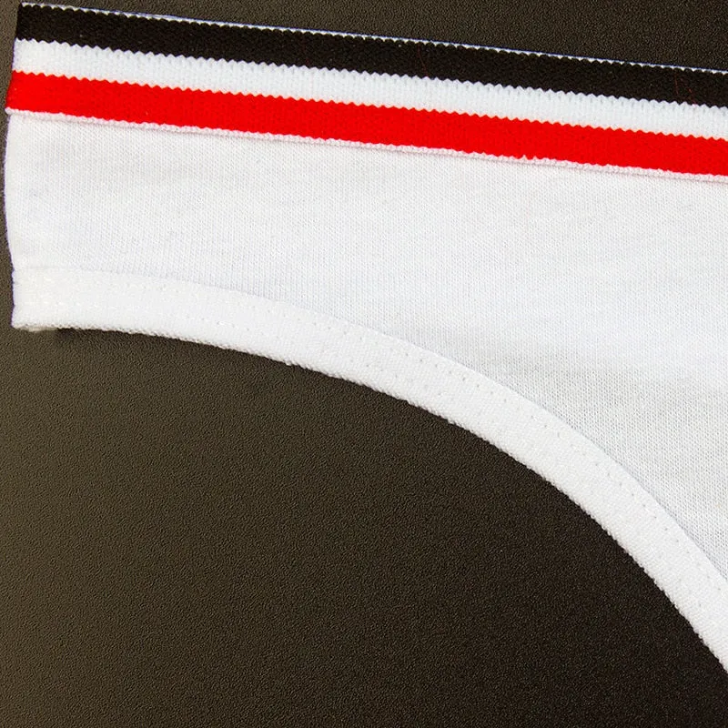 Cotton Mix G-String Thong Panties String Underwear Briefs Sexy Lingerie Pants Intimate Ladies Letter Low-Rise  Undies