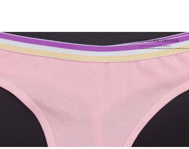 Cotton Mix G-String Thong Panties String Underwear Briefs Sexy Lingerie Pants Intimate Ladies Letter Low-Rise  Undies