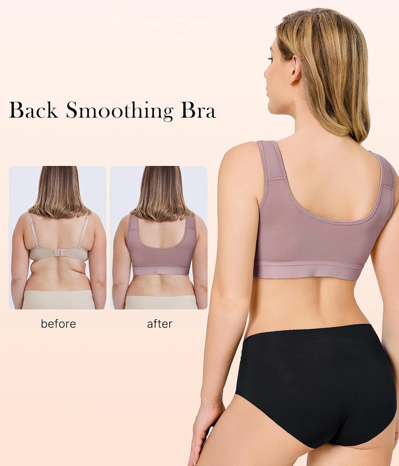 CYDREAM Zip Front Bra for Women Wireless Full Coverage Comfort Everyday Post Surgery Compression Bras Adjustable Straps