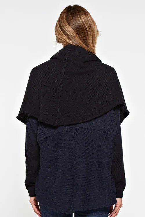 Dip Dyed Long Sleeve Two Way Cardigan