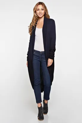 Dip Dyed Long Sleeve Two Way Cardigan