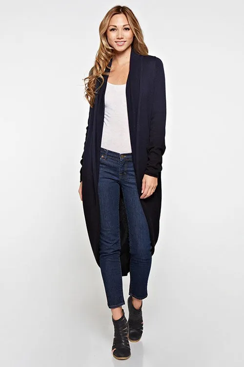 Dip Dyed Long Sleeve Two Way Cardigan