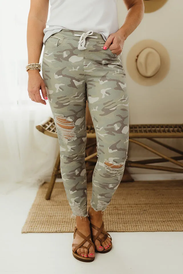 Distressed Ankle Joggers