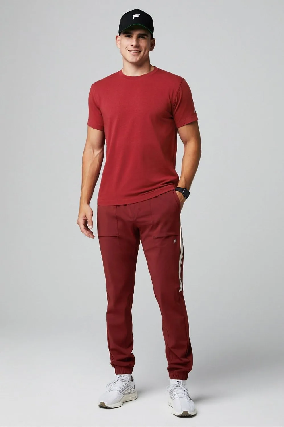Fabletics Men's The One Jogger, Quick-Dry, Hidden Pockets, Zip Pockets, UPF Protection, Anti-Stink, Lightweight