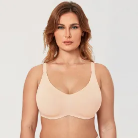 Genny Seamless Unlined Underwire Bralette| B-DDD | Beige-Black