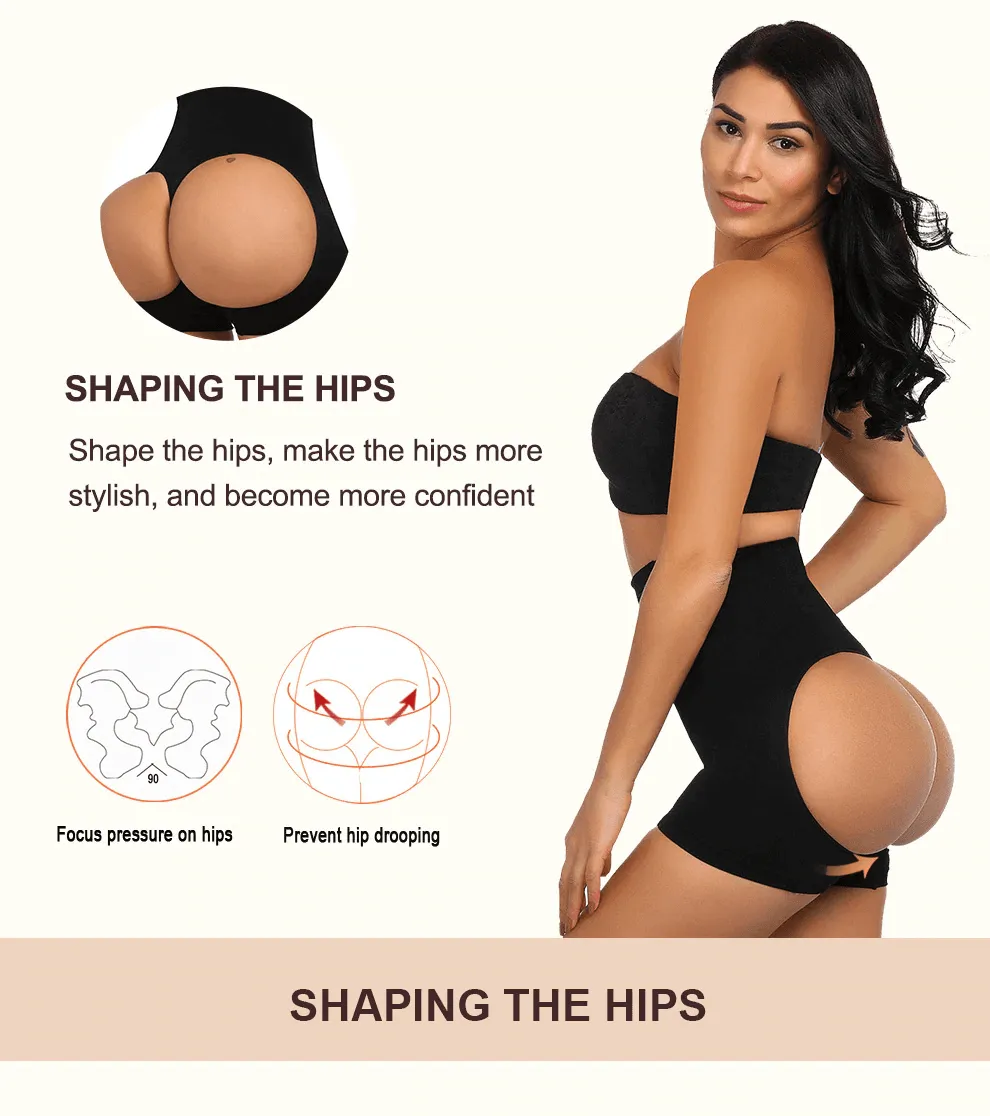 High Waist Seamless Briefs Butt Lifter Control Panties