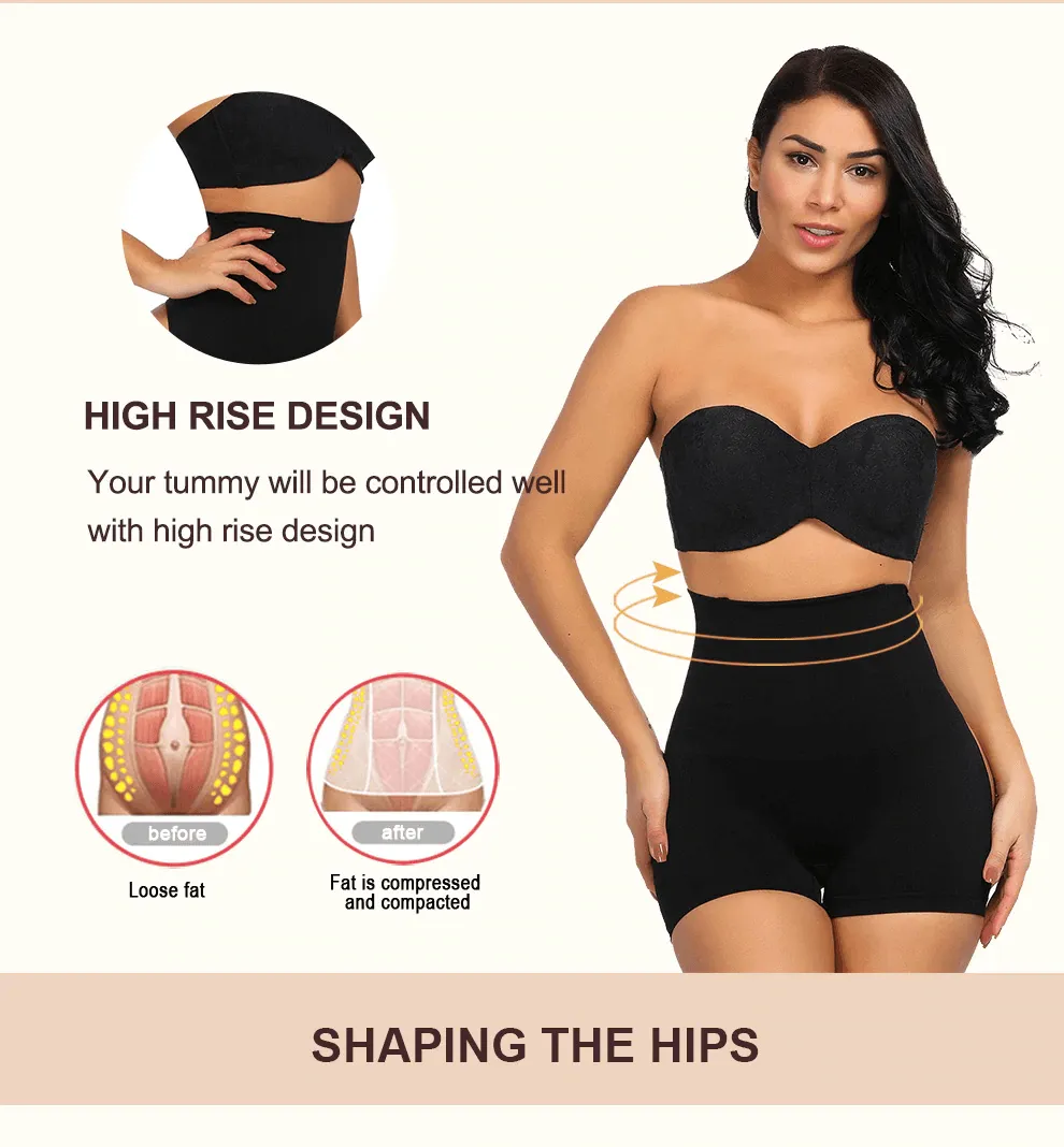 High Waist Seamless Briefs Butt Lifter Control Panties