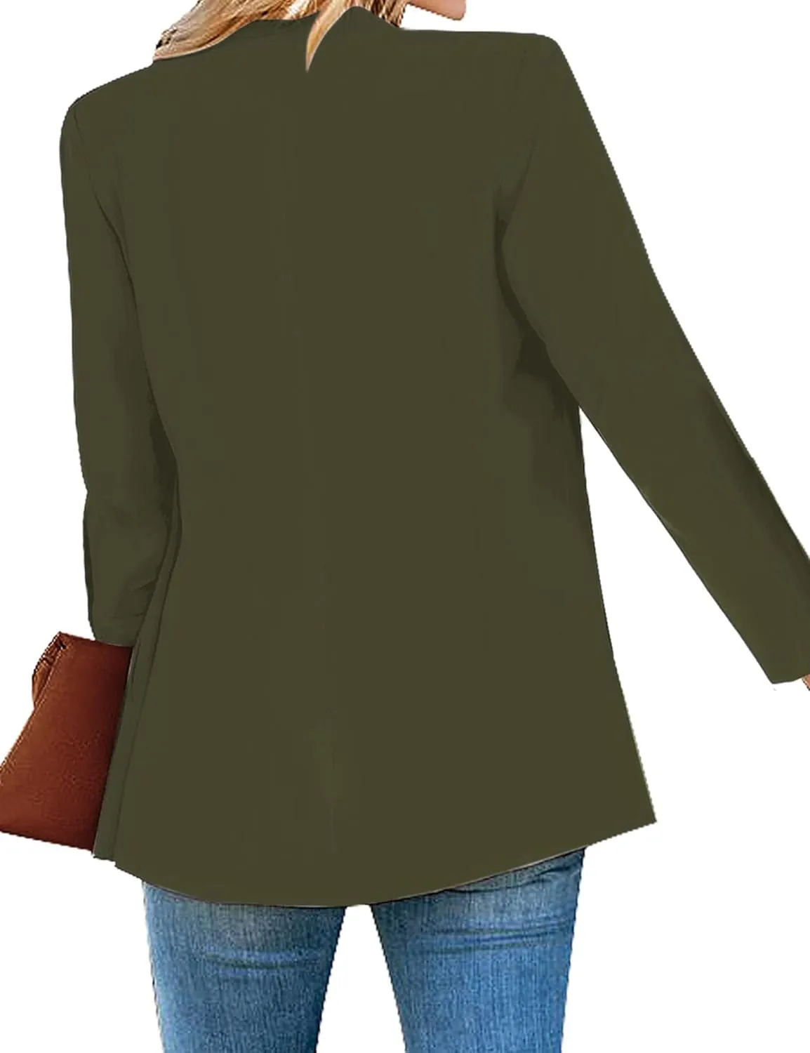 luvamia Women's Casual Long Sleeve Lapel Button Slim Work Office Blazer Jacket