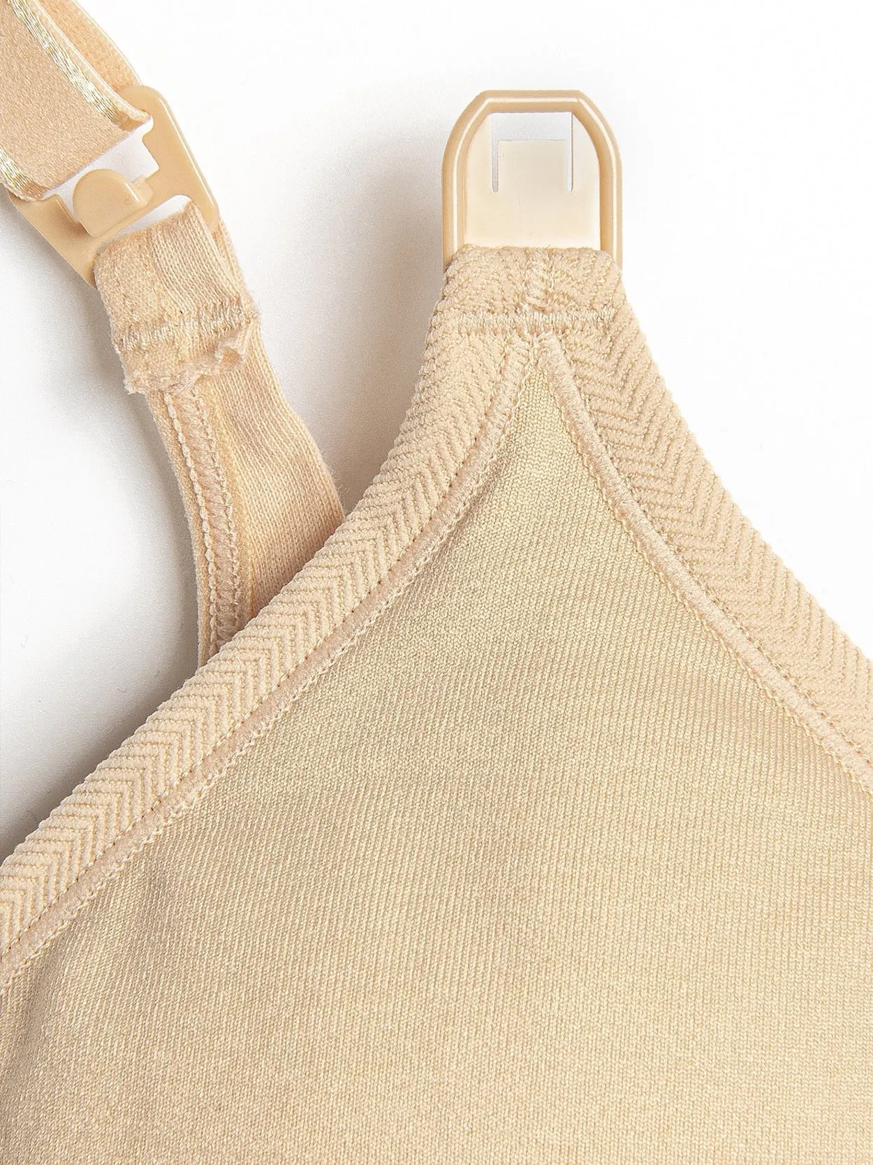 Maternity Nursing Seamless Removable Pads Sleep Bralette Nude