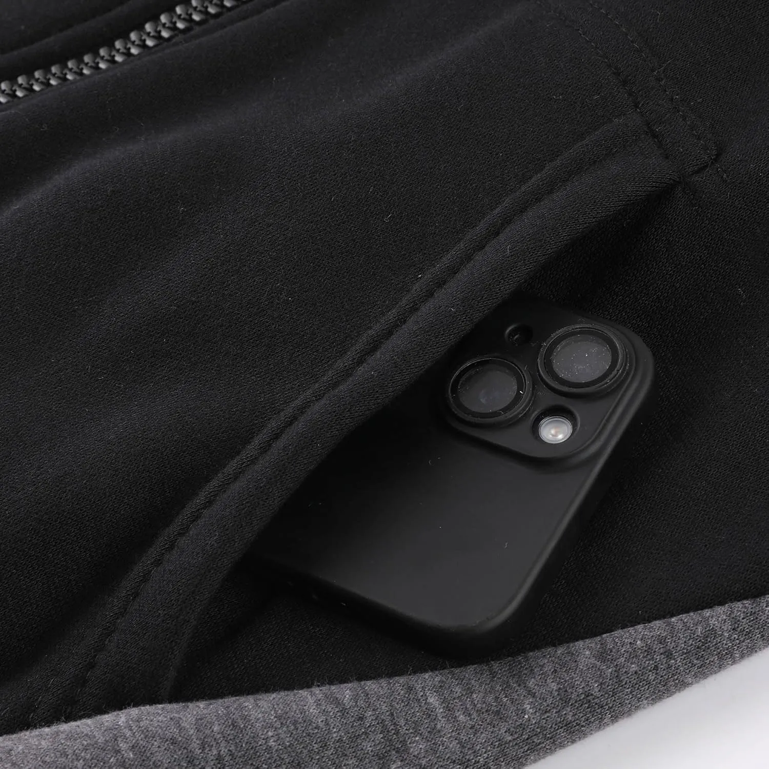 Men's Full Zip Fleece Hoodie zippered Color Block hooded slim Fit Long Sleeve Lightweight Sweatshirt