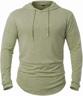 Men's Hooded Shirts Long Sleeve Athletic Workout Sport Hoodie Casual Lightweight Sweatshirt Quick Dry Pullover Tops