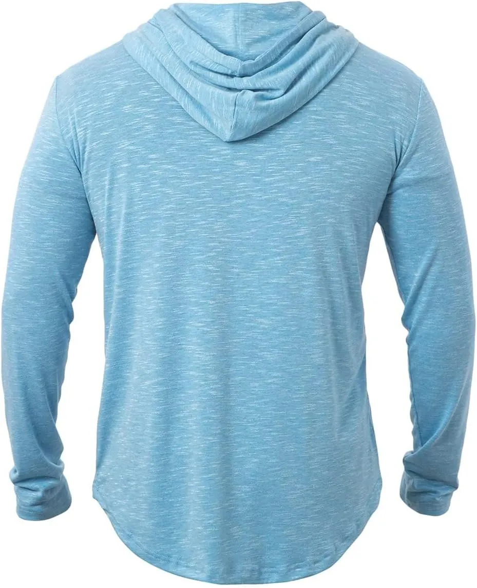 Men's Hooded Shirts Long Sleeve Athletic Workout Sport Hoodie Casual Lightweight Sweatshirt Quick Dry Pullover Tops