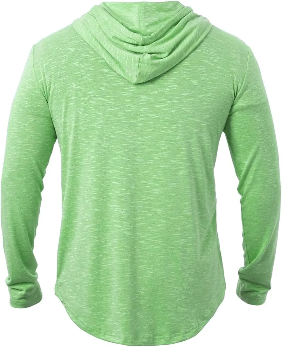 Men's Hooded Shirts Long Sleeve Athletic Workout Sport Hoodie Casual Lightweight Sweatshirt Quick Dry Pullover Tops