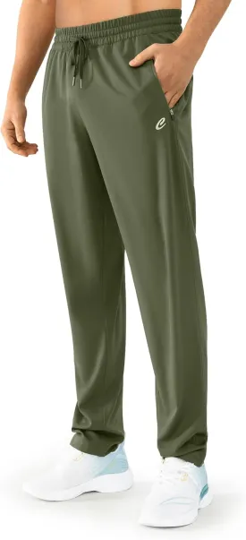 Mens Lightweight Joggers Stretch Tapered Joggers with Zipper Pockets Athletic Pants for Workout, Jogging, Running