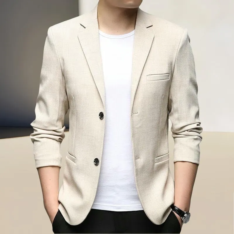 Men's Spring Autumn Mid-Youth Lightweight Business Casual Single Blazer