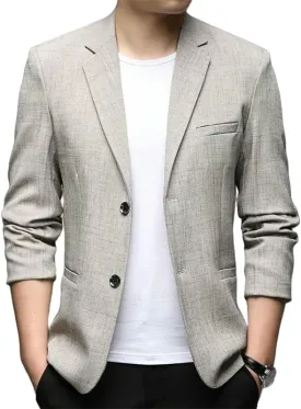 Men's Spring Autumn Mid-Youth Lightweight Business Casual Single Blazer