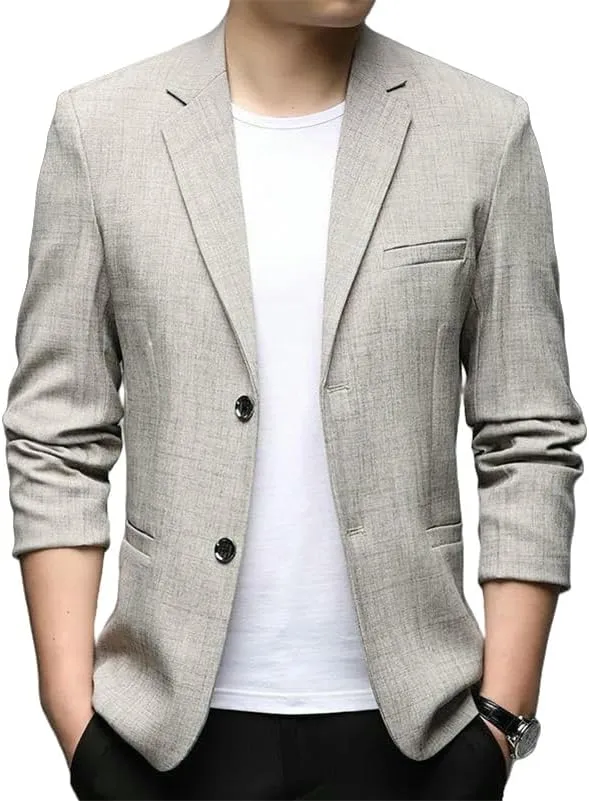 Men's Spring Autumn Mid-Youth Lightweight Business Casual Single Blazer