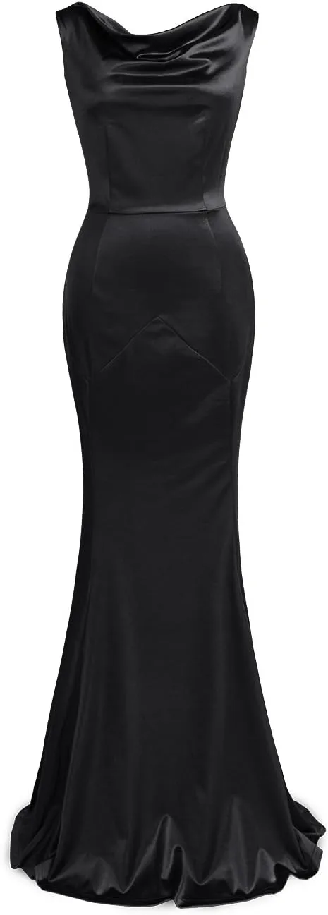 MUXXN Women's 30s Brief Elegant Mermaid Sleeveless Gowns Formal Evening Dress