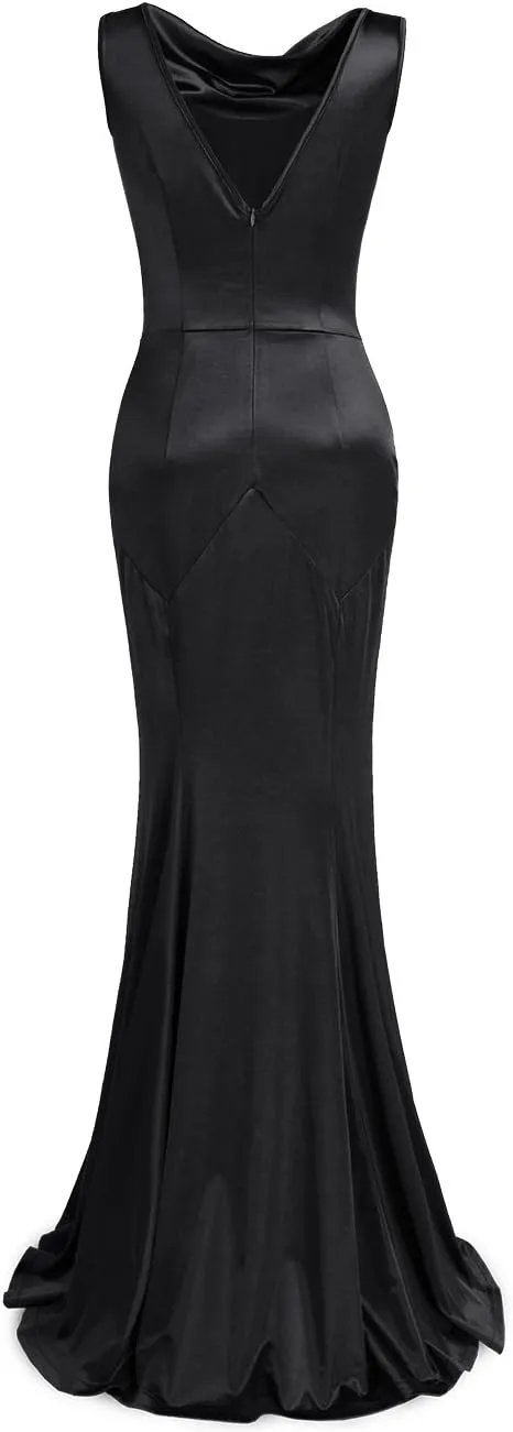 MUXXN Women's 30s Brief Elegant Mermaid Sleeveless Gowns Formal Evening Dress