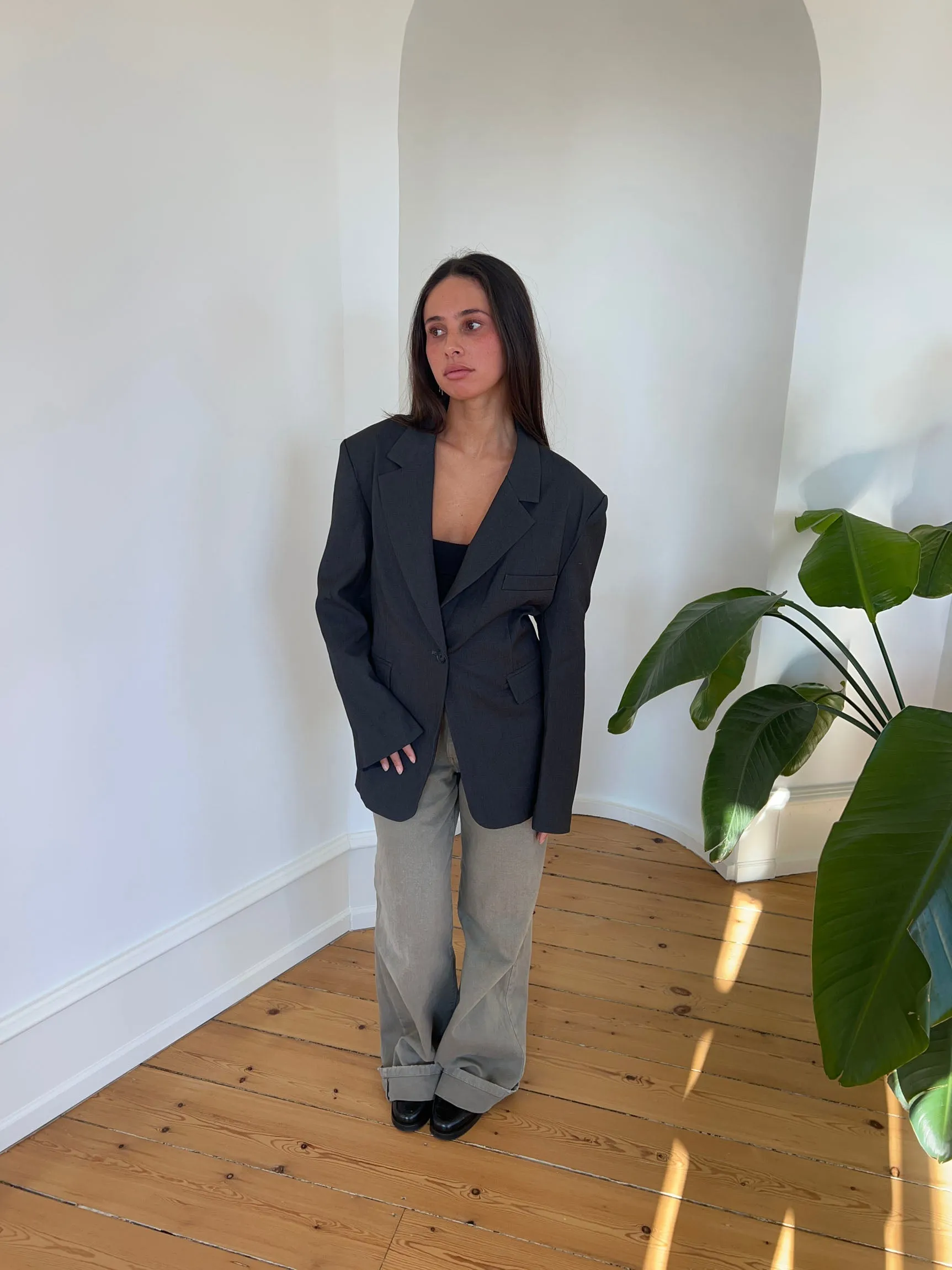 Myna fitted blazer - Grey