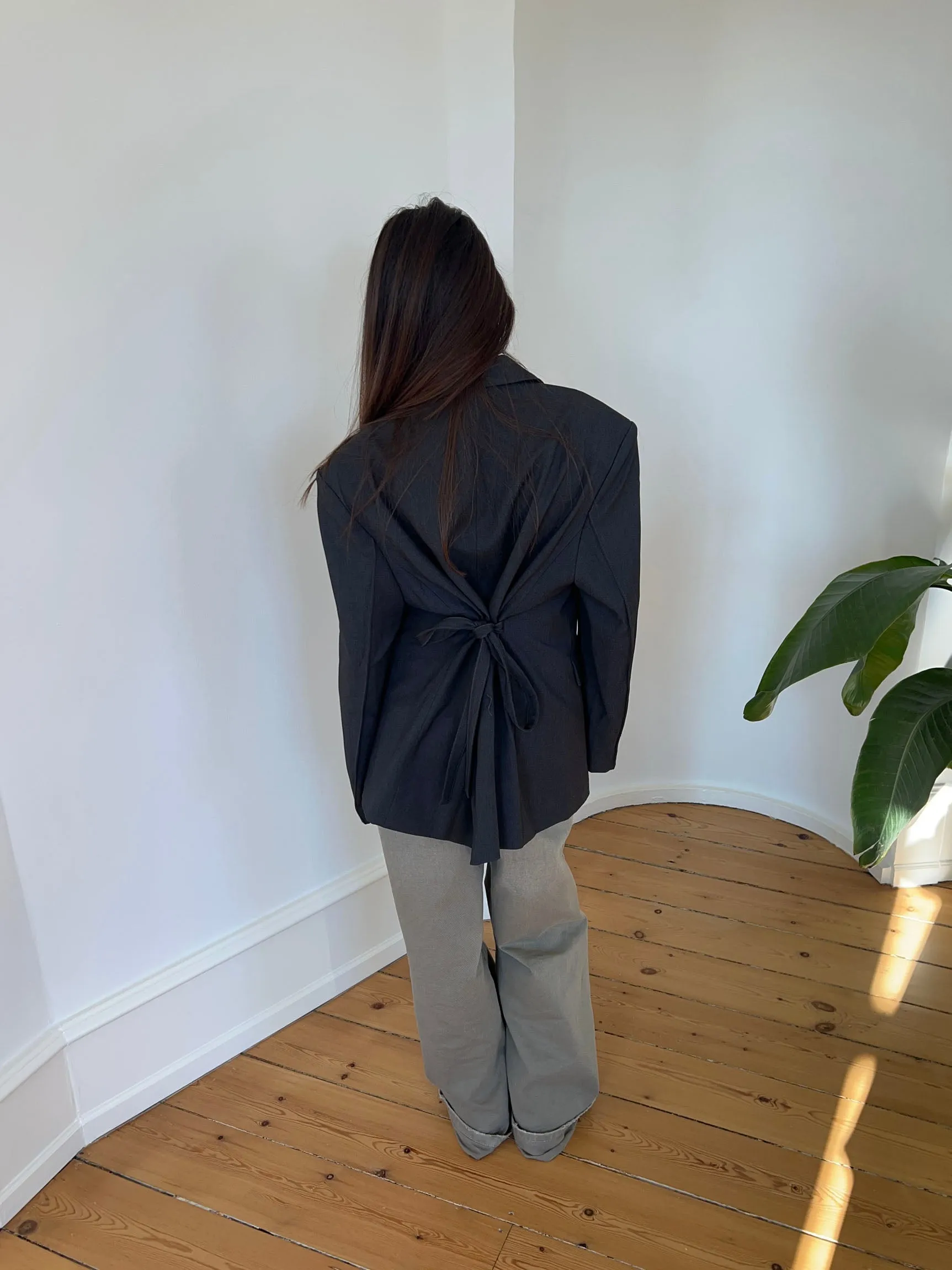 Myna fitted blazer - Grey