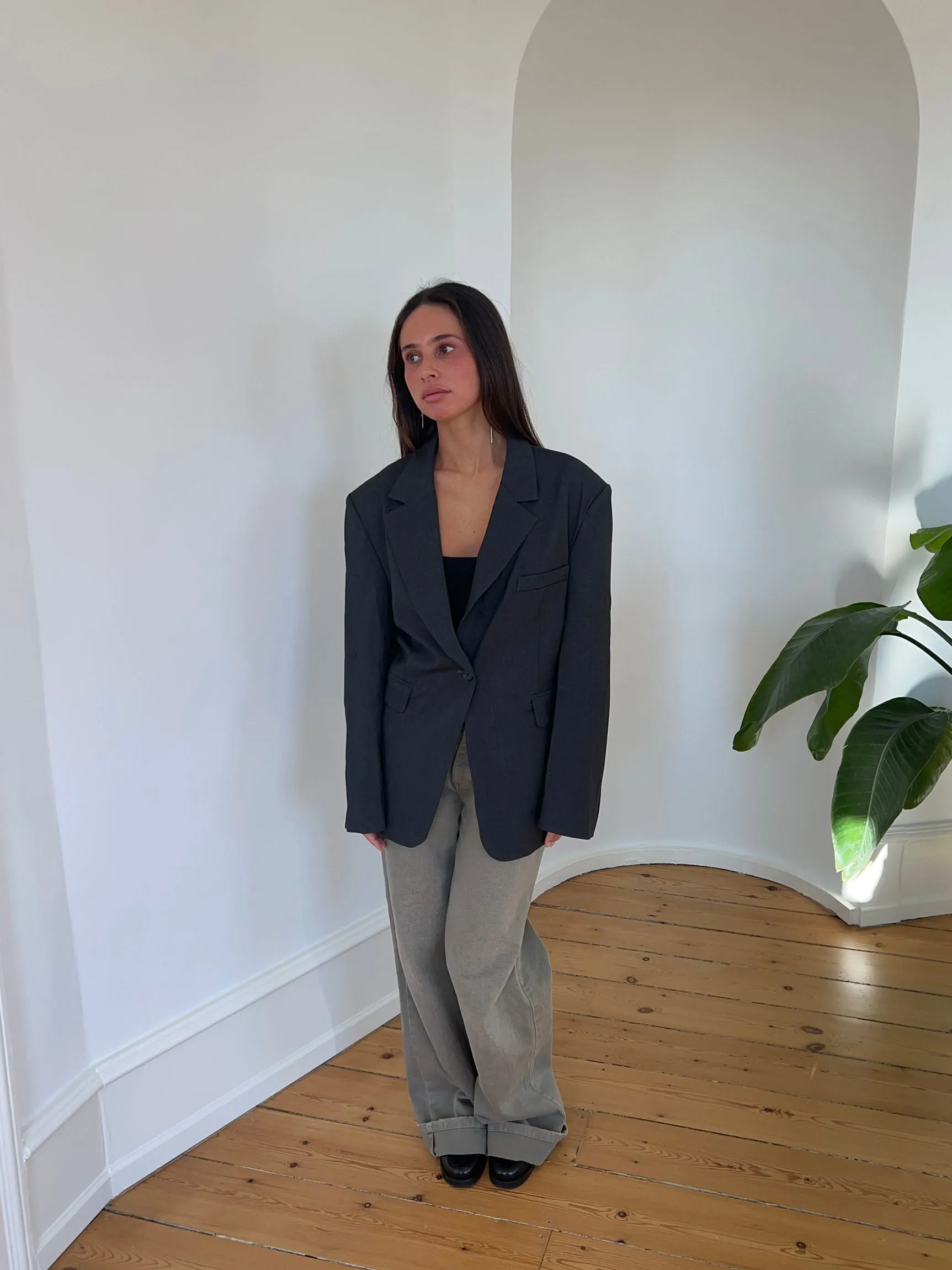 Myna fitted blazer - Grey