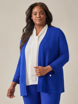 Open Front Cardigan. Royal Signature