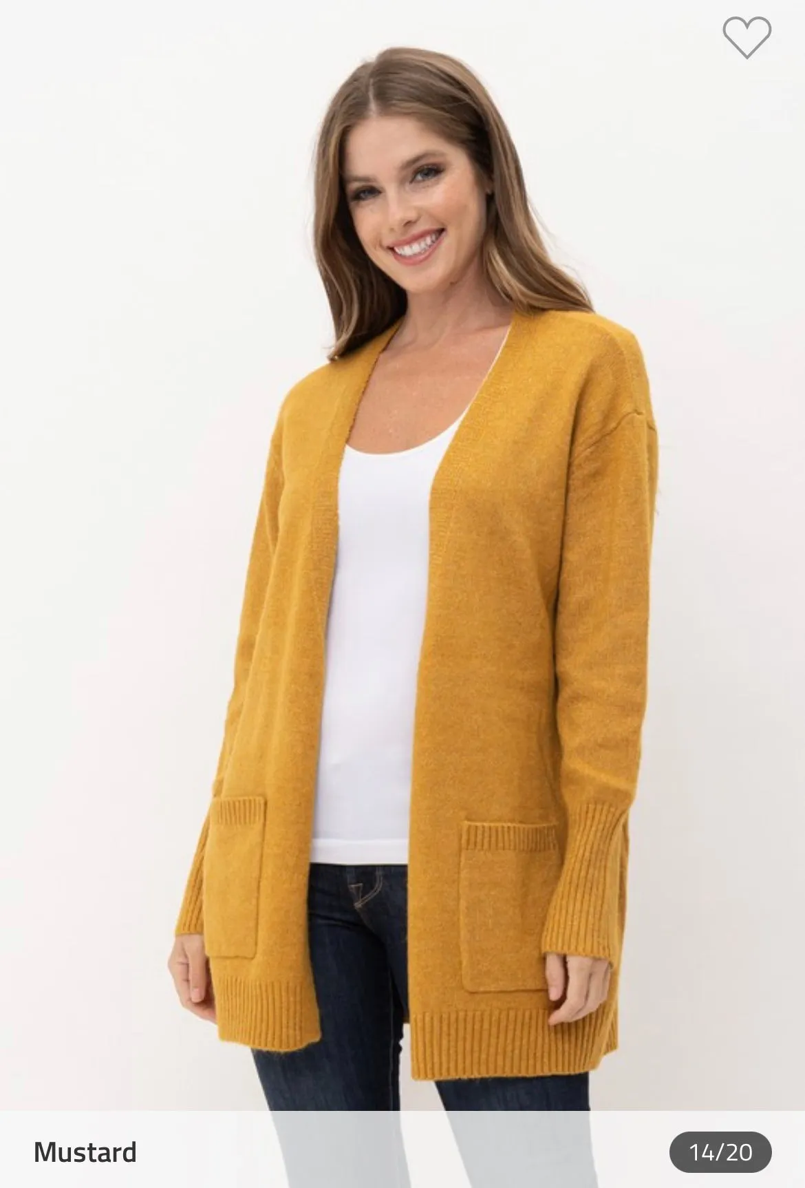 Open Front Mossy Cardigan