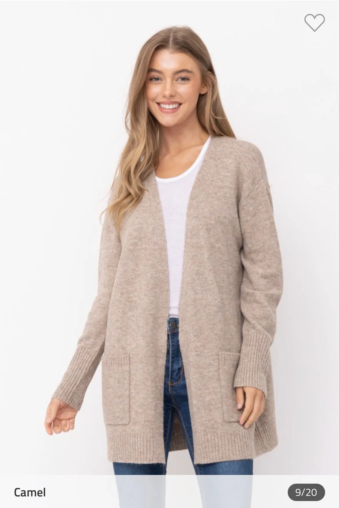 Open Front Mossy Cardigan