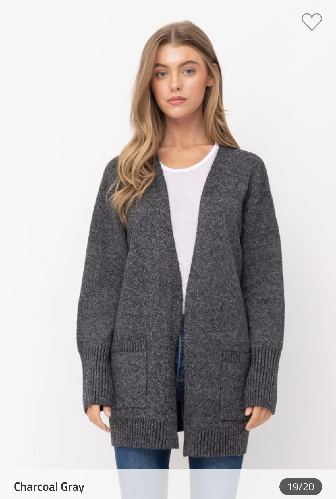 Open Front Mossy Cardigan