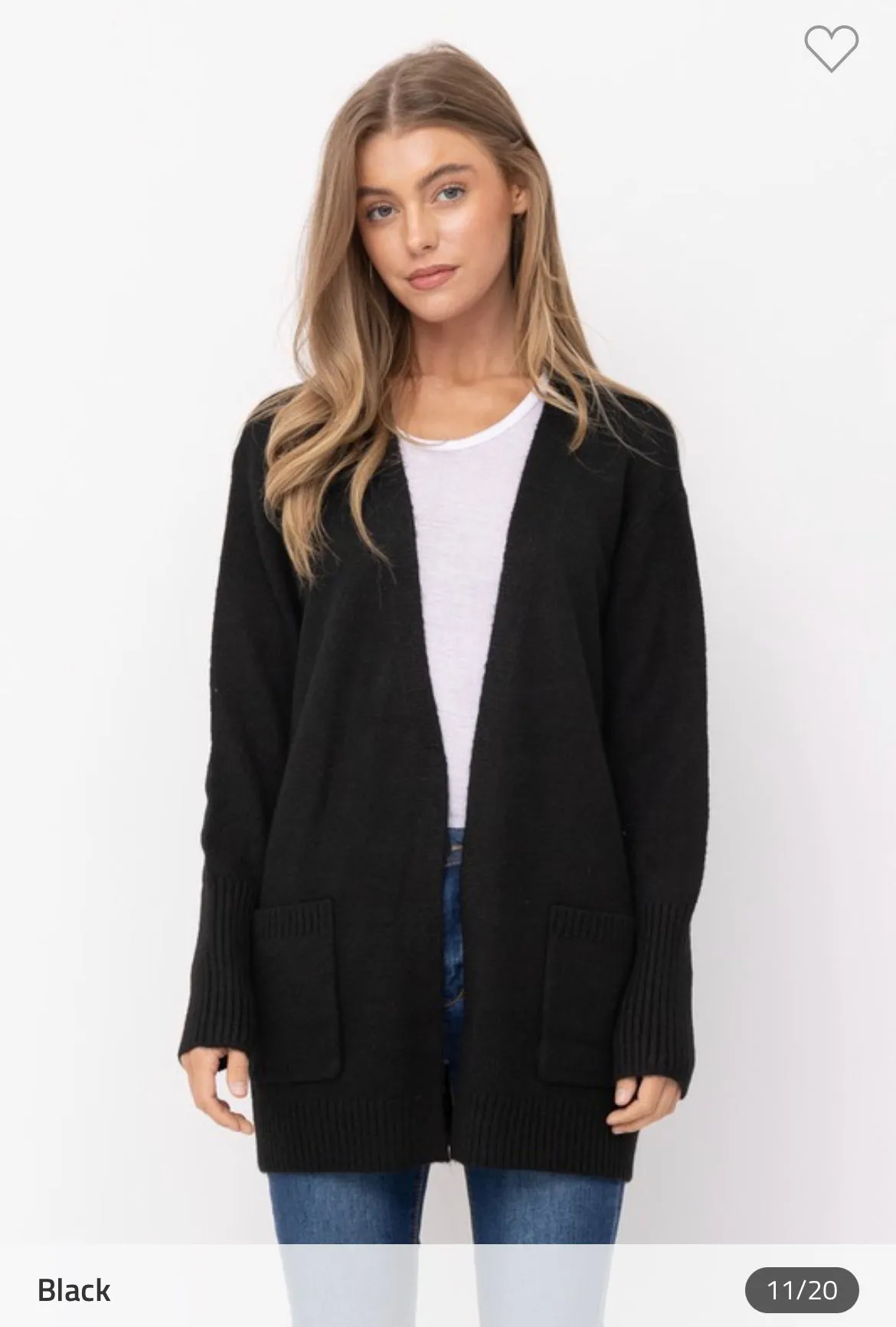Open Front Mossy Cardigan