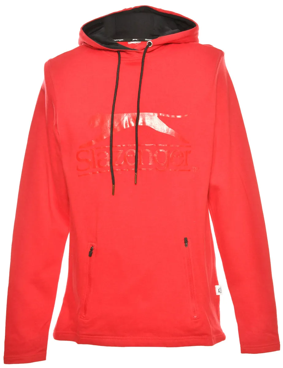 Red Printed Hoodie - M
