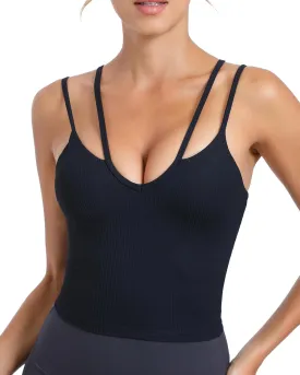 RUNNING GIRL Workout Tank Tops with Built in Bras for Women,Work Top for Women,Sports Bras for Women Padded Yoga Bra