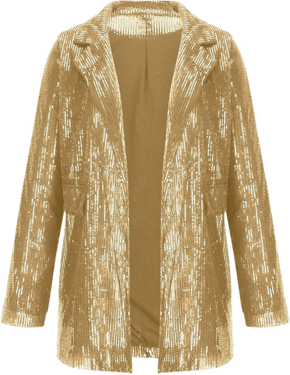 Sequin Blazer for Women Sparkly Jacket Cardigan Open Front Blazer Plus Size Outerwear Formal Jacket for Evening Gown