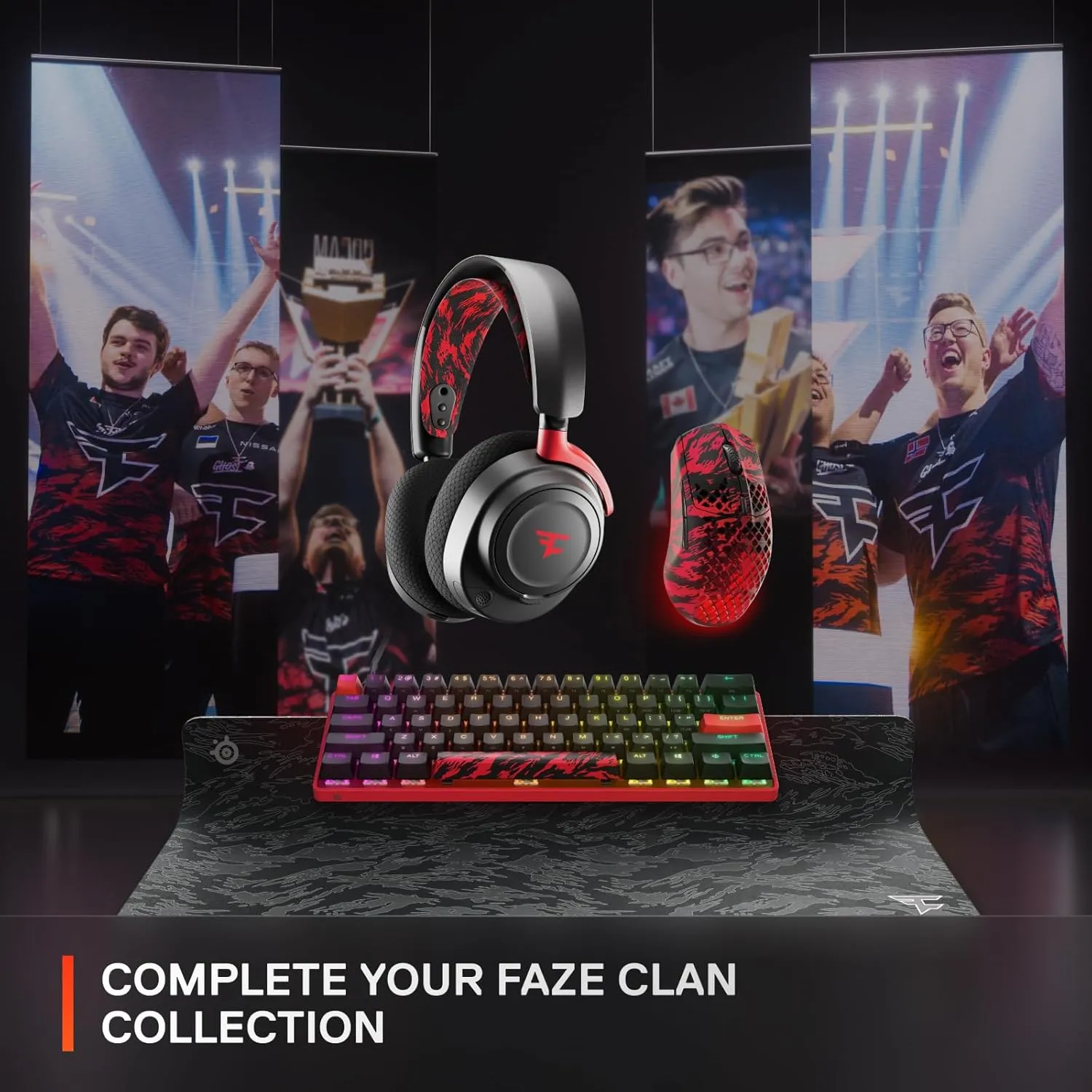 SteelSeries Arctis Nova 7 FaZe Clan Edition Multi-Platform Premium Wireless Gaming Headset  Limited Edition  Dual Wireless 2.4 GHz & Bluetooth 38 HR Fast Charge Battery  PC, PS, Mac, Mobile, Switch
